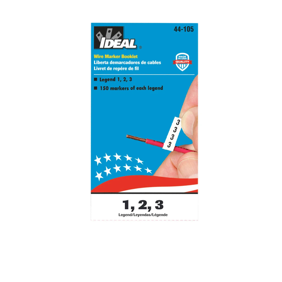 Ideal 44-105 Wire Marker Booklet 1/4 X 1-1/2 IN