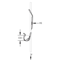 nVent CADDY PCS1 Cable/Conduit to Wire Clip, 25 lb Load, 0.45 to 0.6 in OD, 14-2 to 10-3 Wire