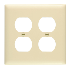 Pass & Seymour TP82OR 2Gang Wall Plate, Duplex Receptacle, Nylon, Standard - Orange