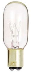 SATCO S3906 15 Watt T7 Incandescent Clear 2500 Average Rated Hours 95 Lumens DC Bay Base 130 Volt