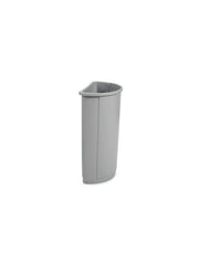 Rubbermaid FG352000GRAY Untouchable 21 Gal Half Round Wastebasket