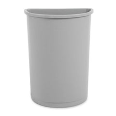 Rubbermaid FG352000GRAY Untouchable 21 Gal Half Round Wastebasket