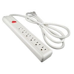 Wiremold P6 6 Outlet Switch 6Ft Cord Ivory Plastic