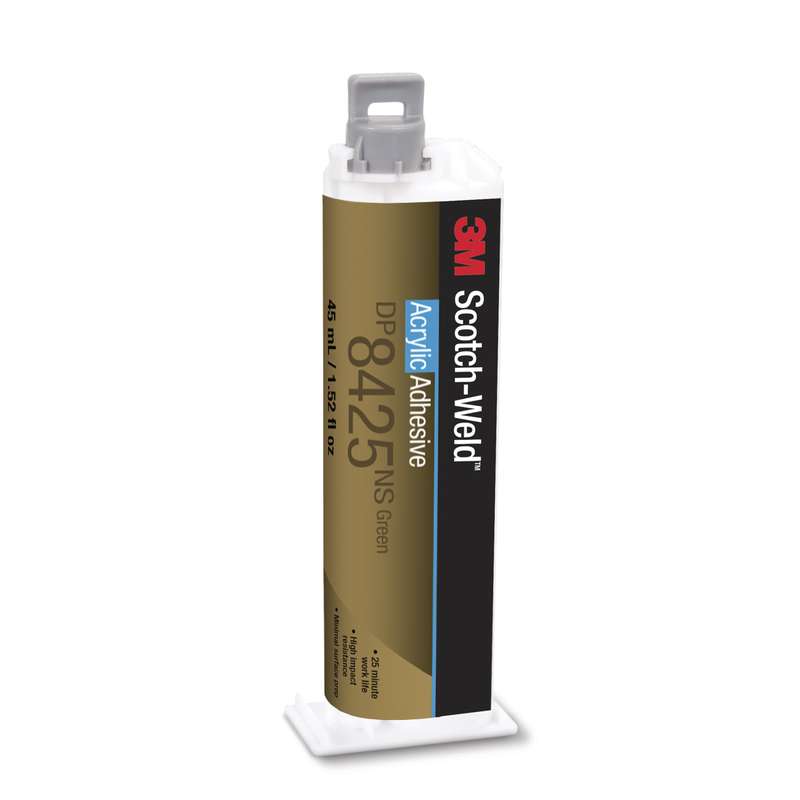 3M 7100078165 Scotch-Weld Acrylic Adhesive DP8425NS Green 45 mL Duo-Pak 12 per case