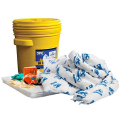 Brady SKO-20 Oil Only Spill Control Lab Kit, Yellow 20 gal Drum with Pads, Bags, Gloves, Socks, 17 gal Absorbency