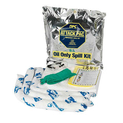 Brady SKO-ATK AttackPac Portable Oil Only Spill Control Kit, 7 gal Absorbency, 4 Kits per Case