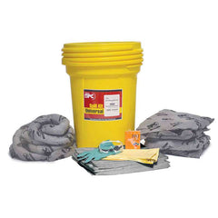 Brady SKA-30 AllWik Universal Spill Control Kit, 30 gal Drum with Pads, Bags, Gloves, Socks, 36 gal Absorbency