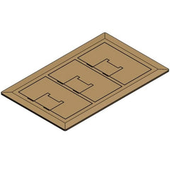 CARLON E9763BR Three Gang Rectangular Floor Box Cover Width 7.13 Inches x Length 11.50 Inches Replacement MPN