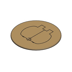 CARLON E97BR2 Two Door Cover for Round Floor Box Brass For Use with Duplex Devices