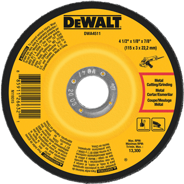 DeWalt DWA4511 Metal Grinding Wheel 4-1/2 in x 1/8 in x 7/8 in