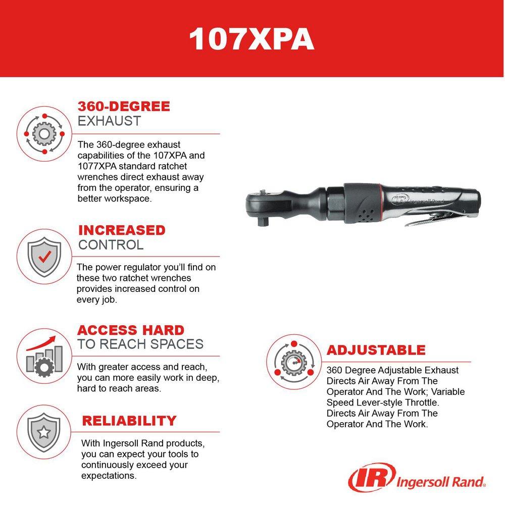 Ingersoll Rand 107XPA Series 107 3/8 In. Drive Ratchet Wrench