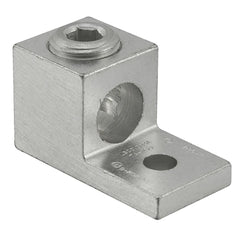 ILSCO TA-250 Aluminum Mechanical Lug, Conductor Range 250-6, 1 Port, 1 Hole, 5/16in Bolt Size, Tin Plated