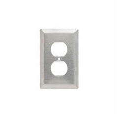 Legrand SSJ8 Junior Jumbo Receptacle Wallplate, 1 Gang, 5 in, 302 Stainless Steel