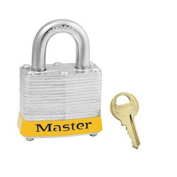 Master Lock 3YLW Padlock Keyed Different 1-9/16 in Body Width