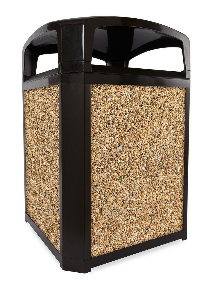 Rubbermaid FG400300ROCK Landmark Series 35 Gal Aggregate Panel for Container in Rock