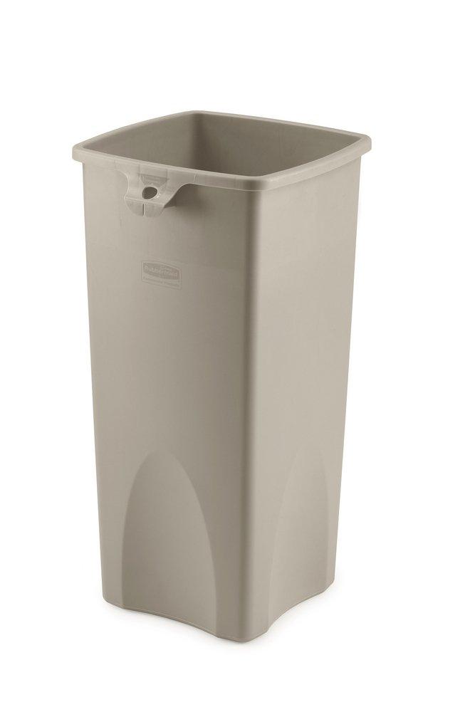 Rubbermaid FG356988BEIG Untouchable 23 Gal Waste Container Square in Beige