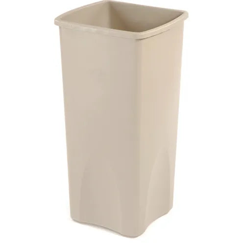 Rubbermaid FG356988BEIG Untouchable 23 Gal Waste Container Square in Beige