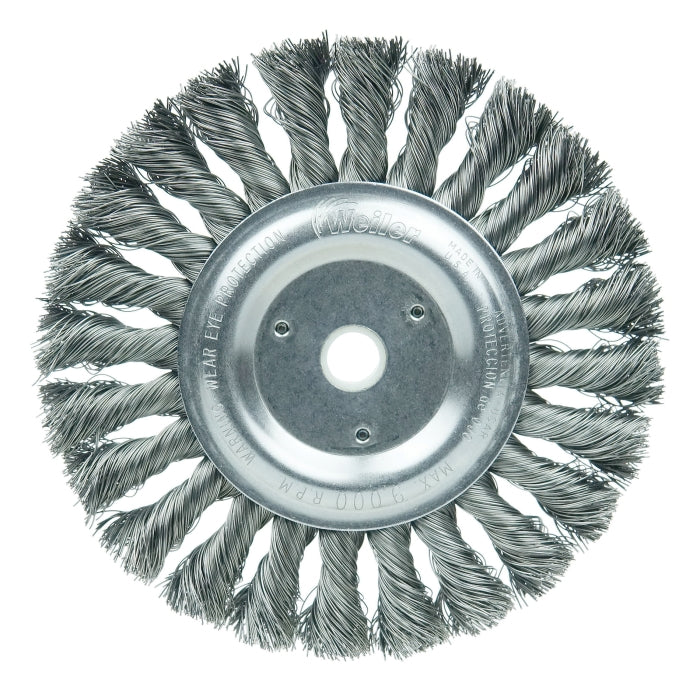 Weiler 08095 Wheel Brush - 6 in Diameter - 1/2 in Width - 5/8 to 1/2 in Arbor