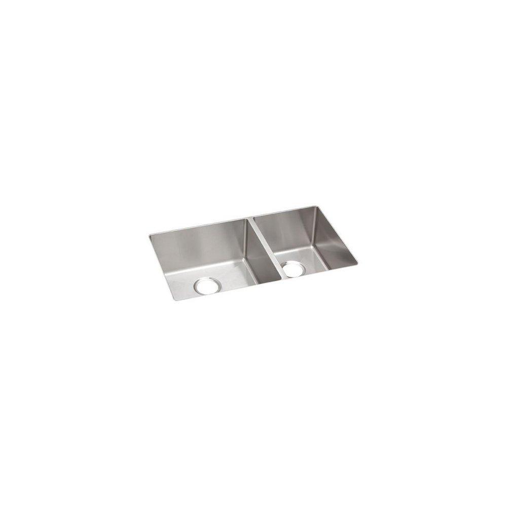 Elkay ECTRU32179RT Crosstown 31-1/2 x 18-1/2 in. 18 Gauge Stainless Steel Double Bowl Undermount Sink