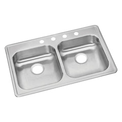 Elkay GE233223 Dayton Kitchen Sink, Satin, 33 in L x 22 in W x 5-3/8 in H