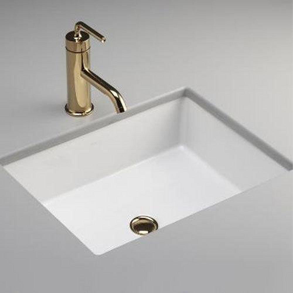 KOHLER KOHLER 2882-0 Verticyl 19-13/16 x 15-5/8 in. Rectangular Undermount Bathroom Sink in White