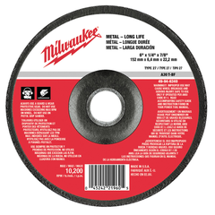 Milwaukee 49-94-6340 Type 27 Grinding Wheel 6 In. x 1/4 In. x 7/8 In.