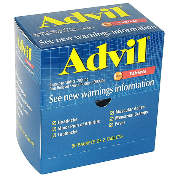 First Aid Only 15000 Advil 50x2 box