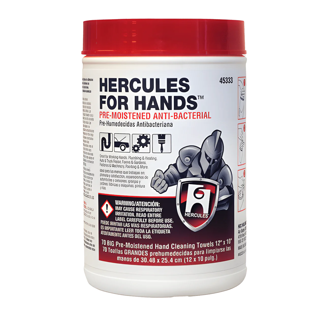 Oatey 45333 Hercules For Hands Pre-Moistened Hand Cleaning Towels, 12 inch x 10 inch