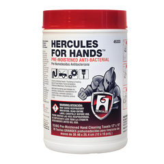 Oatey 45333 Hercules For Hands Pre-Moistened Hand Cleaning Towels, 12 inch x 10 inch