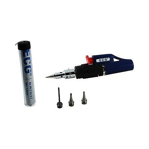 NTE Electronics J-050KT Soldering Kit, Butane Iron 50, Auto Ignition