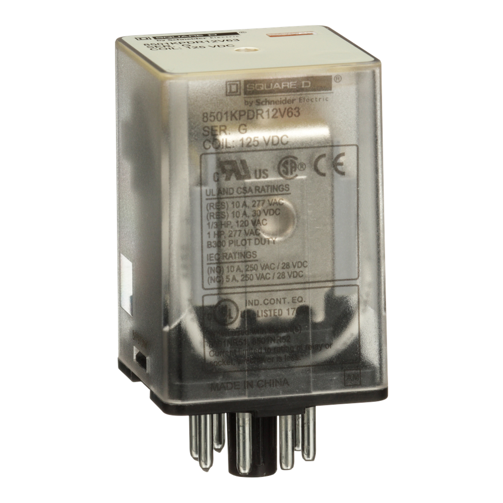 Schneider Electric 8501KPDR12V63 Relay, Harmony 85 DPDT