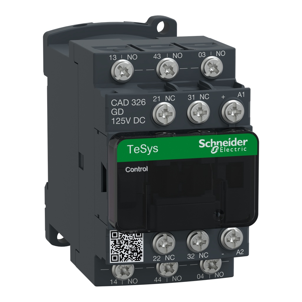 Schneider Electric CAD326GD TeSys Deca control relay - 10 Amp - 3 NO + 2 NC