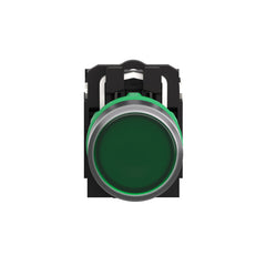 Schneider Electric XB5AW33G5 Square D 22 mm 120 Volt 14 mA 1NO 1NC Green Round Momentary Flush Illuminated Push Button