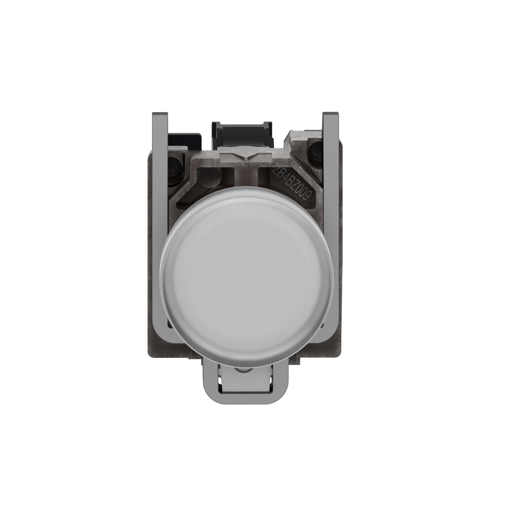 Schneider Electric XB4BVB1 Square D 24 VAC/VDC 18 mA White Round Illuminated Pilot Light with LED