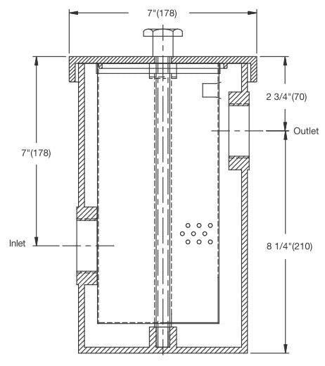 Watts 8135382 2, FPT x FPT, 30 GPM, Floor Mount, Stainless Steel Basket, Epoxy Coated Cast Aluminum, Interceptor for Hair/Plaster/Sediment