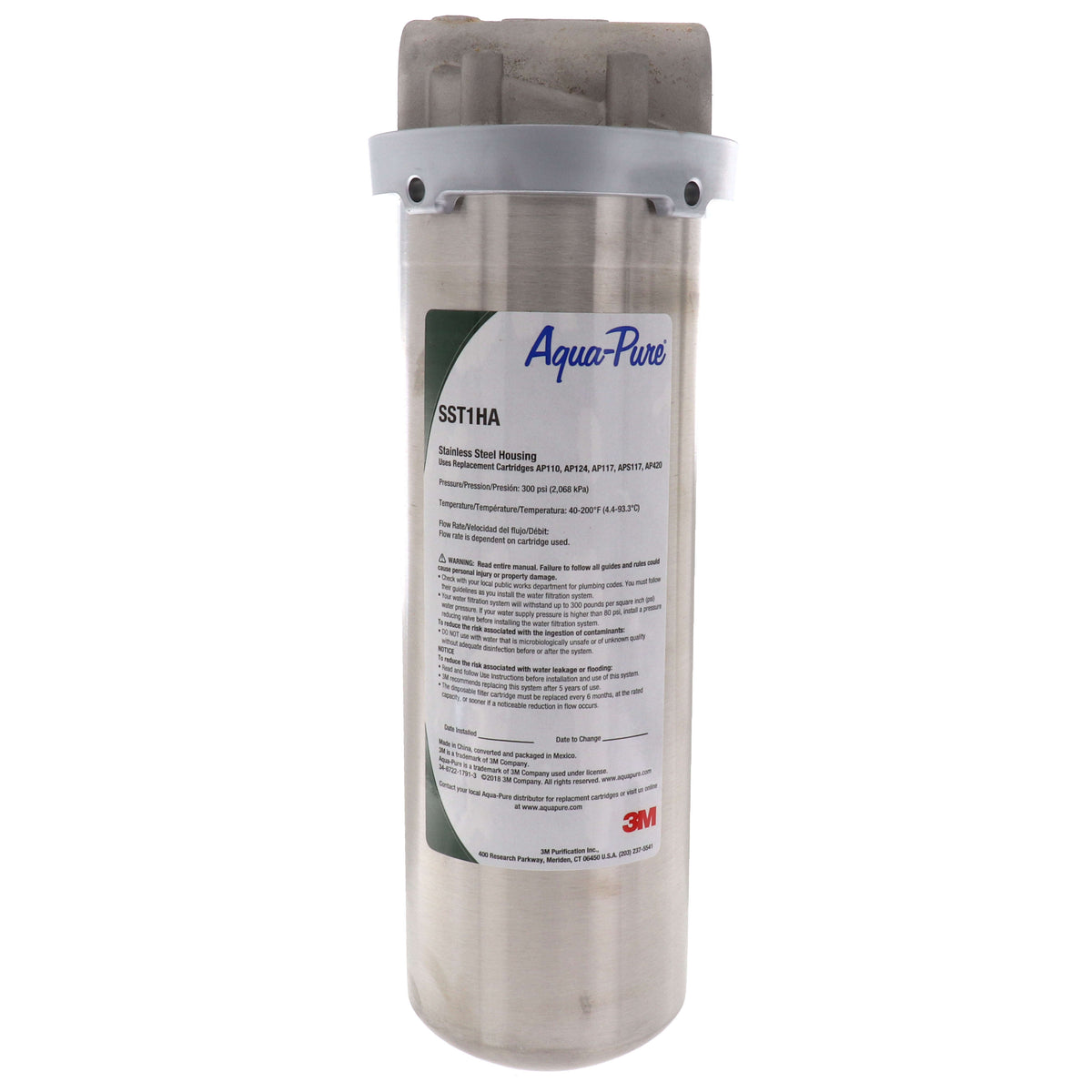 3M Aqua-Pure 5592001 Aqua-Pure SST1HA Stainless Steel Water Filter Housing