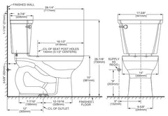 American Standard 215DA.104.222 Cadet Pro Round Front Toilet 1.28 GPF (12 Rough-In)