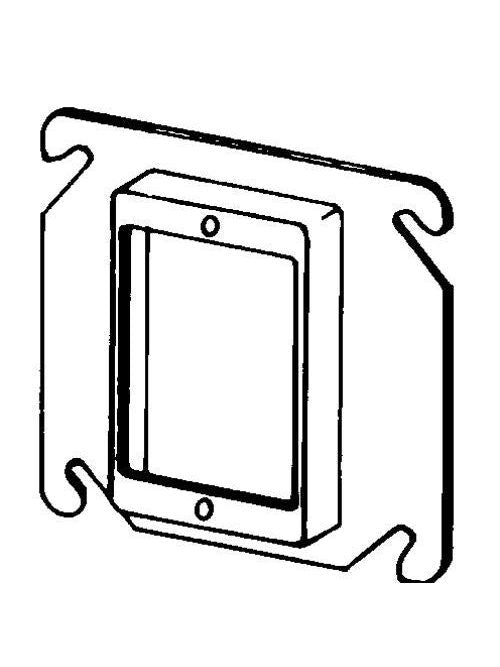 Appleton 8468C 4 Square Cover / Mud Ring, 5/8 Raised, 4.5cu.in, Single Device