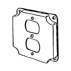 Appleton 8365N ETP Raised Square Box Cover 4 in DUPLEX RECEPTACLE