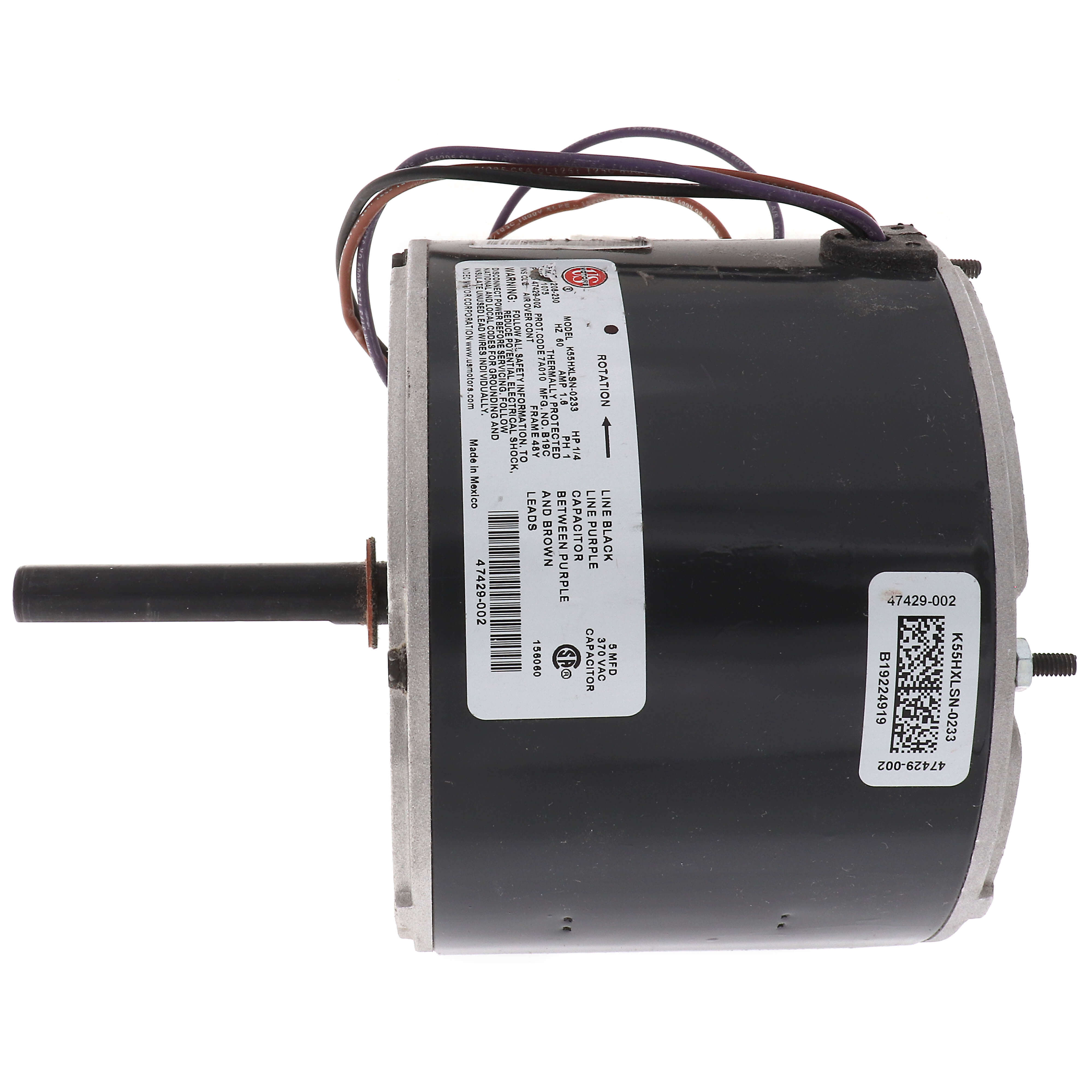 ARMSTRONG R47429-002 Condenser Motor - 1/4 HP 208/230V Replaces R47429-001