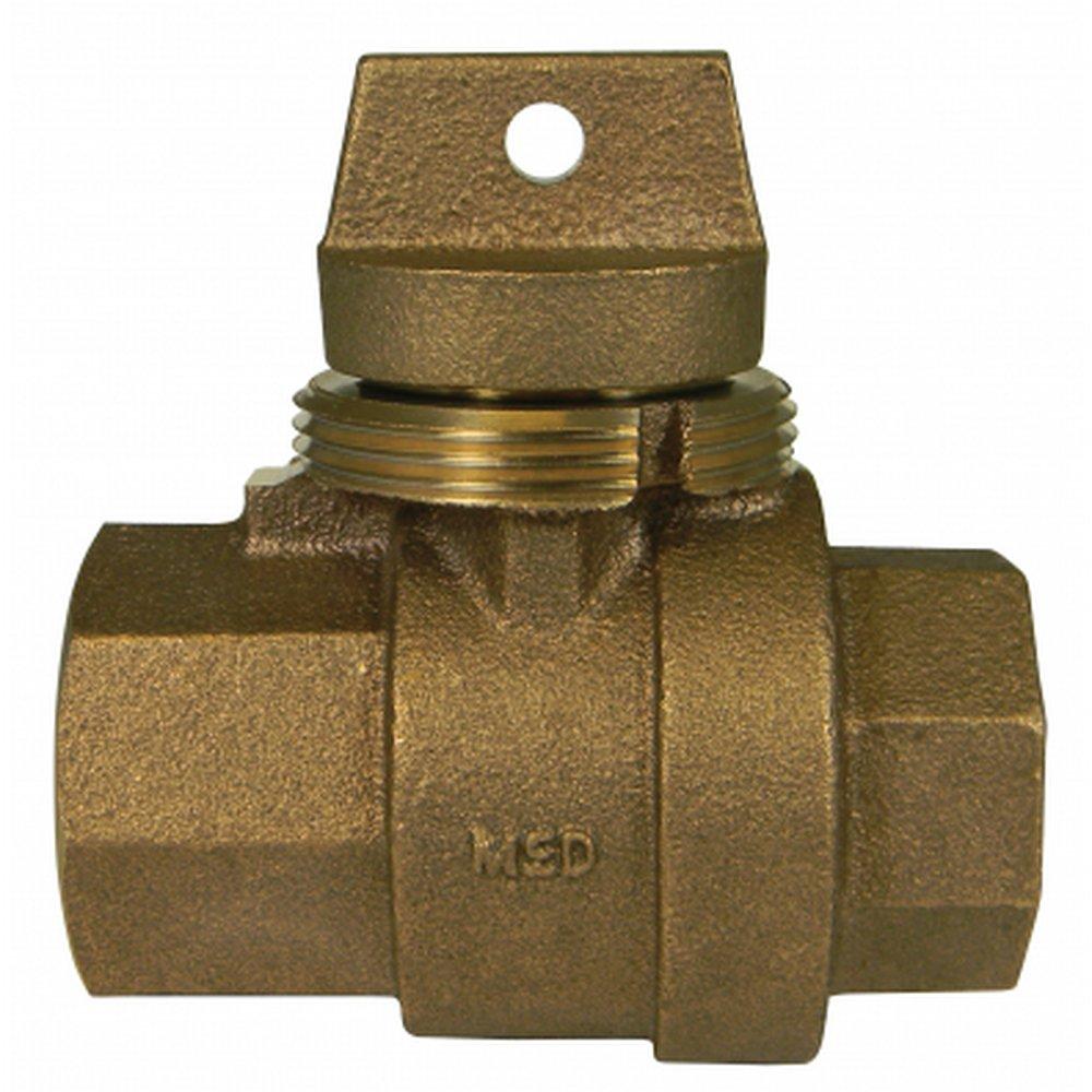 A.Y. McDonald 5129-116 1-1/2 in. FNPT Brass Ball Curb Stop M76105J