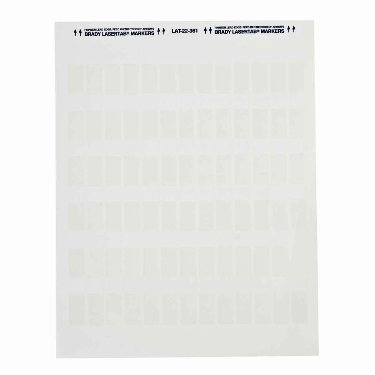 Brady LAT-22-361-5 LaserTab Printer Label 1.5 x 0.5 5000/Pack