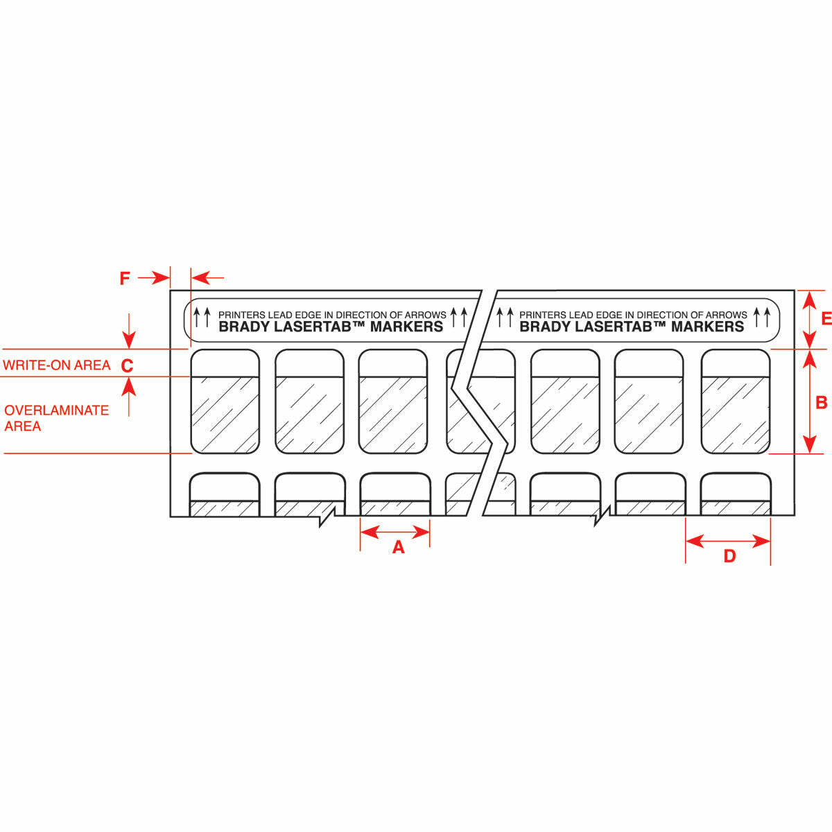 Brady LAT-22-361-5 LaserTab Printer Label 1.5 x 0.5 5000/Pack