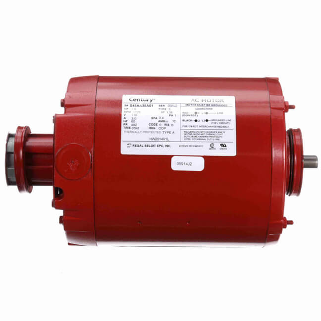 Century HW2014V1L Hot Water Circulating Pump Motor 1/6 HP 115V 1725 RPM