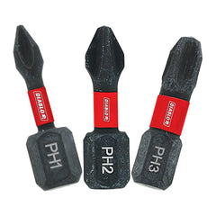 Diablo DPHV1-S3 Driver Bit 1 Phillips Drive Bit Assorted Pack (Pack of 3)