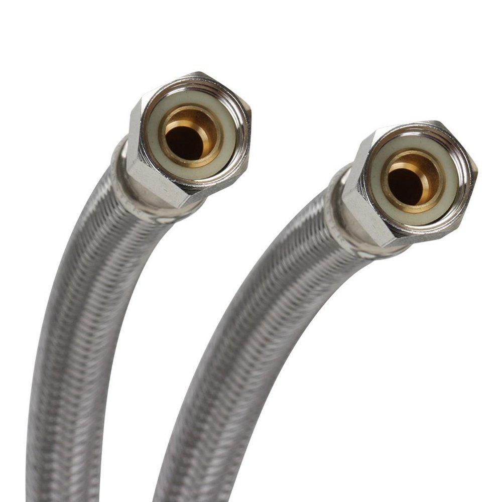 Fluidmaster PRO6F20 Pro Series 3/8 x 20 in. Braided Stainless Sink Flexible Water Connector