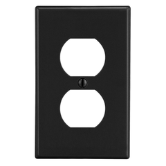 Hubbell Wiring Device-Kellems P8BK 1-Gang Duplex Wallplate, Black