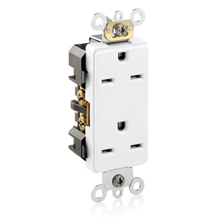 Leviton 16662-W Decora Plus Receptacle 15A 250 Volt NEMA 6-15R