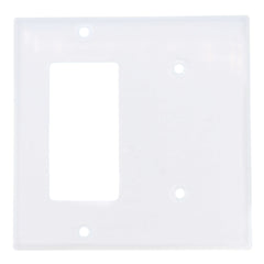 Leviton P1426-W White Wallplate 2Gang Blank/Decora Strap Mount