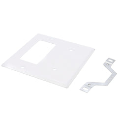 Leviton P1426-W White Wallplate 2Gang Blank/Decora Strap Mount